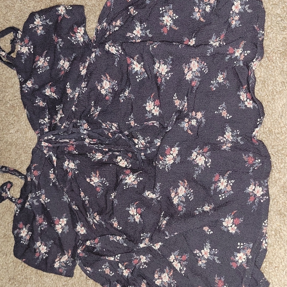 Black floral t shirt